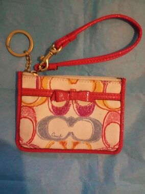 Coach Scribble Card Holder Wristlet
